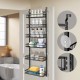 6 Tiers Kitchen Bathroom Pantry Over The Door Hanging Organizer Adjustable Baskets Storage Rack Shampoo Conditioner Body Wash Shelf